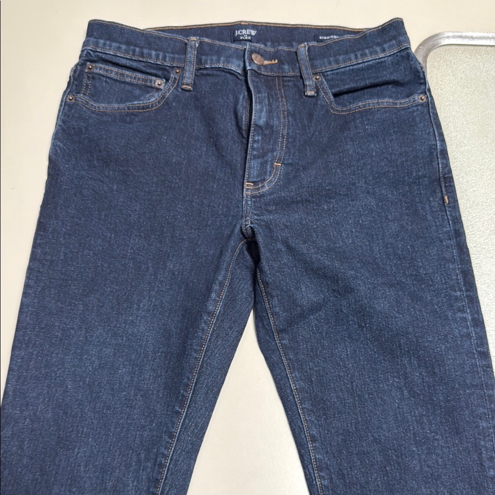 J. Crew Men's Dark Blue Straight Jeans